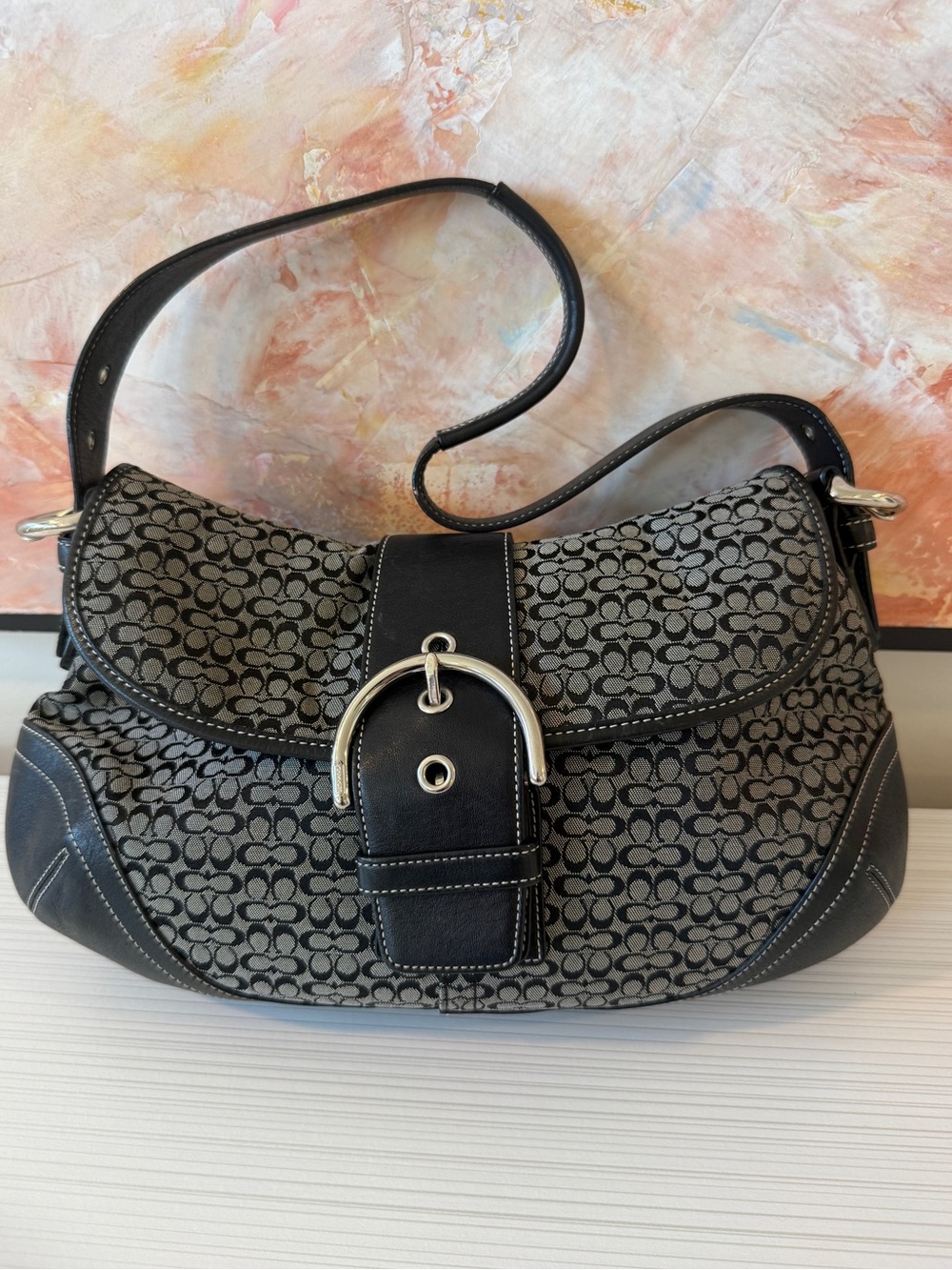 Vintage Coach Signature Jacquard Soho #6808